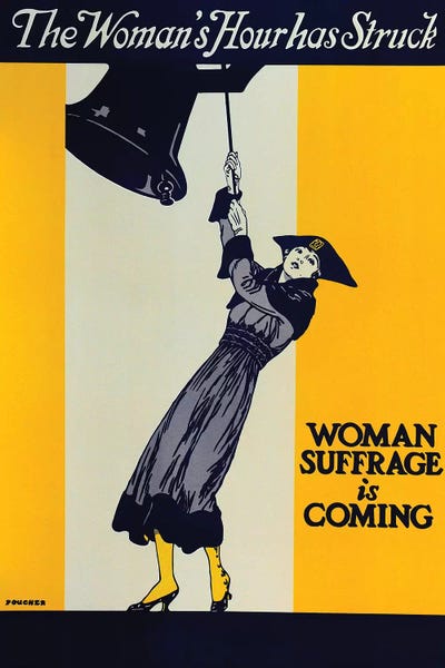 Votes for Women A Suffragettes Home Hard Work Vintage French Poster Repo FREE SH